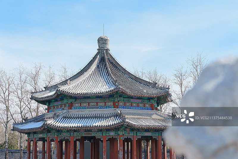 雪后廓如亭图片素材