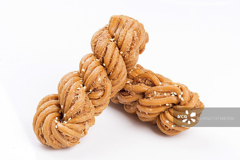 天津特色小吃麻花特写图片素材