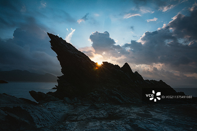 深圳黑岩角日出图片素材