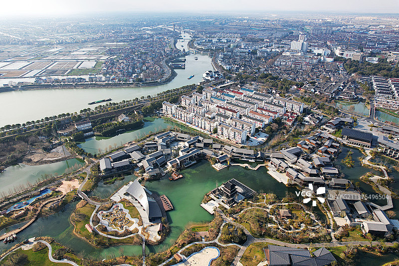 航拍江苏高淳市图片素材