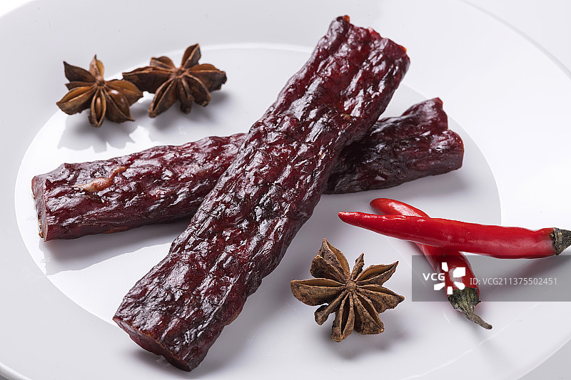 牛肉干手撕牛肉风干牛肉特写图片素材