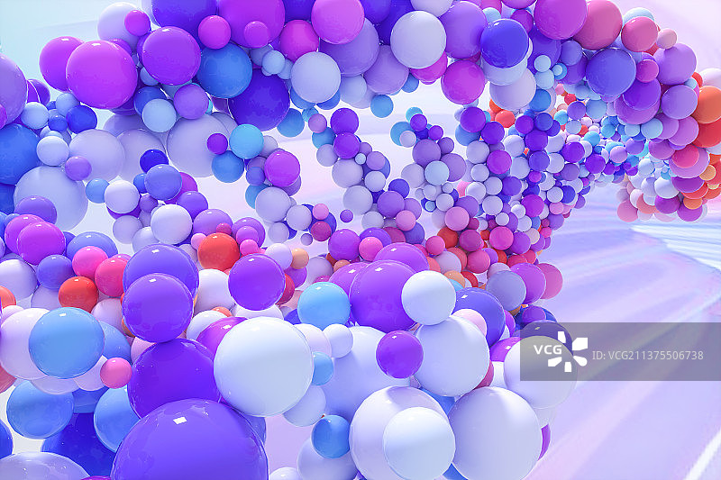 3D彩色气球的全帧拍摄图片素材