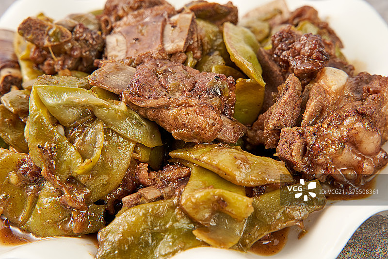 东北菜排骨炖豆角场景图图片素材