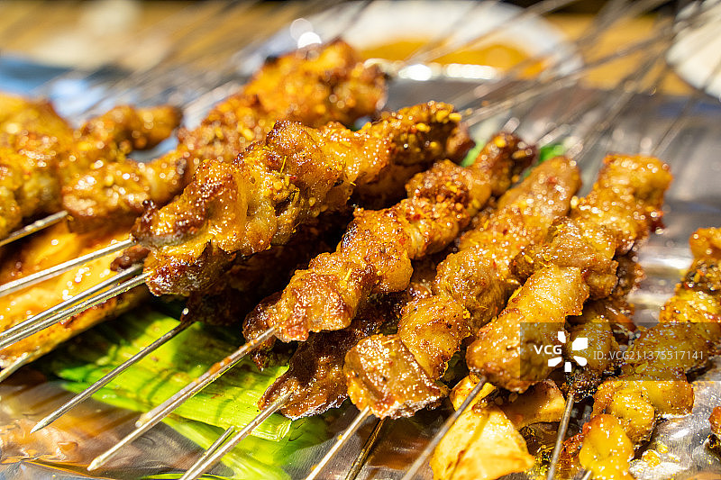 东北烧烤烤串图片素材