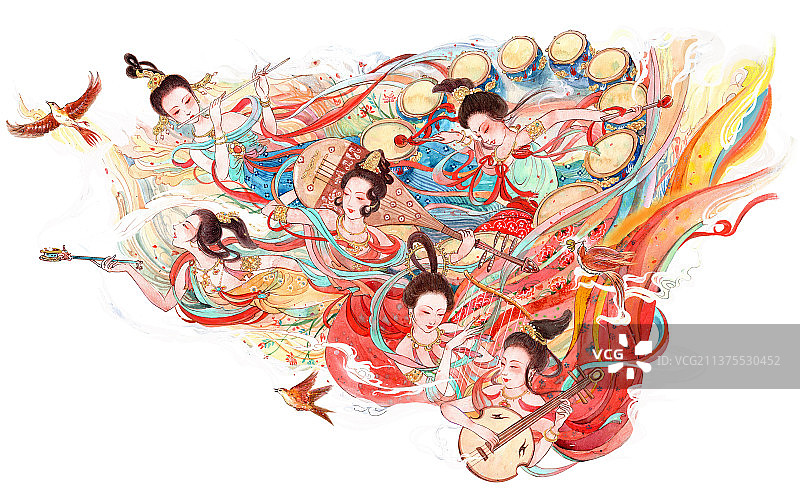 敦煌飞天图片素材