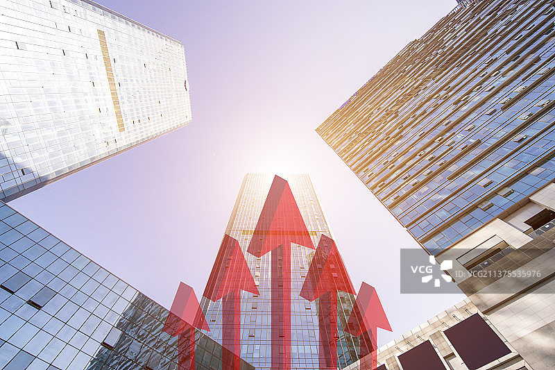 房地产,房价上升红色箭头图片素材