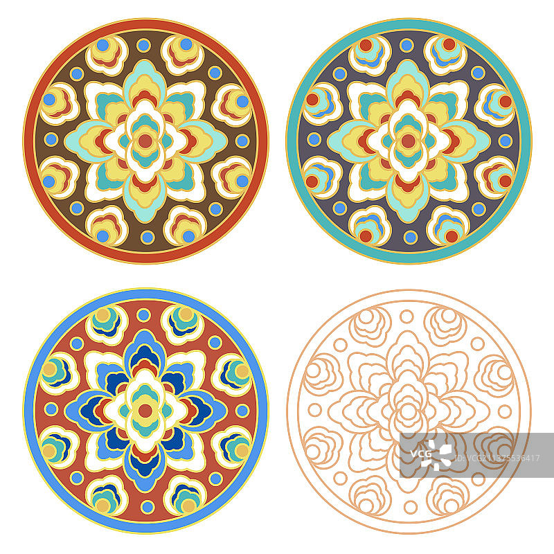 传统装饰图案元素图片素材