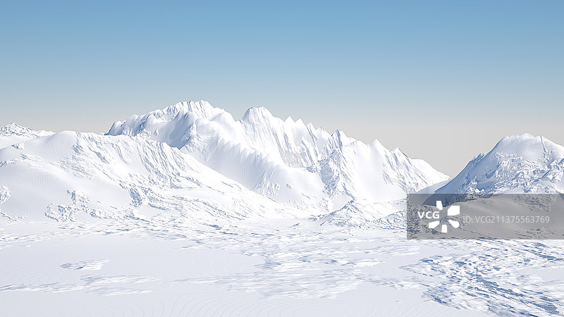 C4D雪山场景图片素材