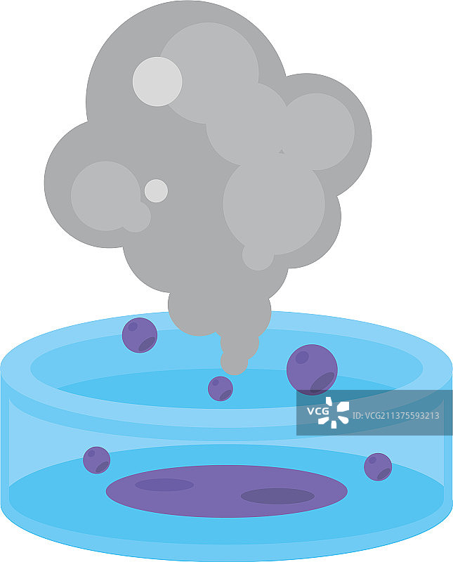 带烟雾的培养皿图片素材