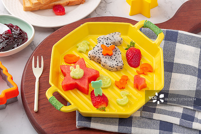 家用美食压花磨具模切的水果特写图片素材