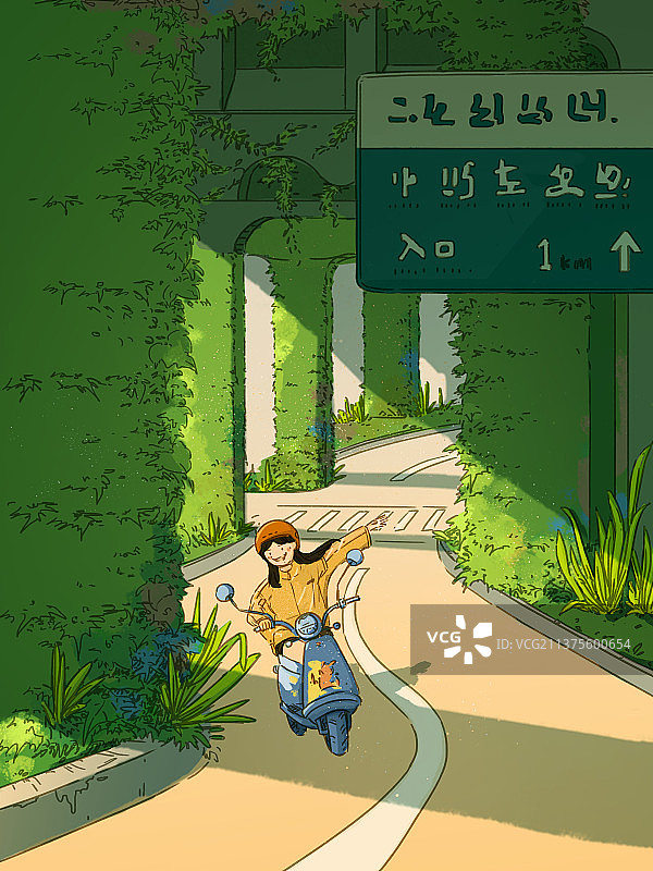 天桥爬山虎图片素材