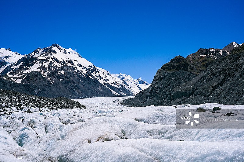 冰川之上，碧空如洗图片素材