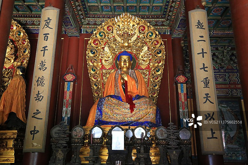 北京雍和宫弥勒佛图片素材