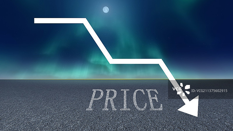 投资理财基金股票石油价格下降的趋势图片素材