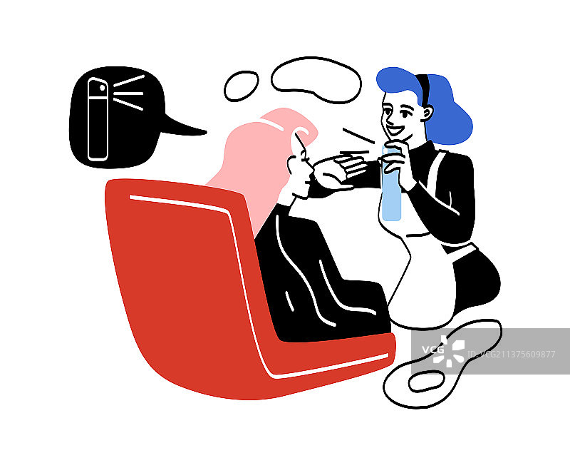 美发师和理发师图片素材