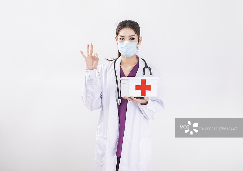 穿着白大褂的女医生图片素材