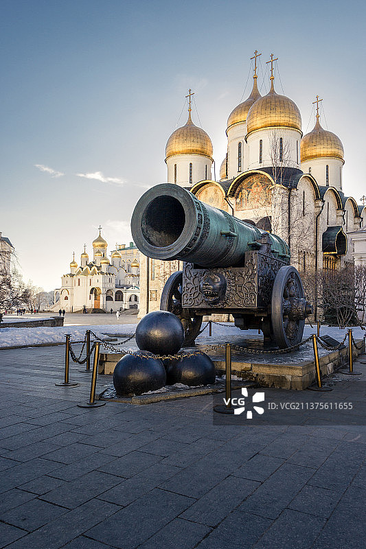 莫斯科克里姆林宫的沙皇大炮图片素材