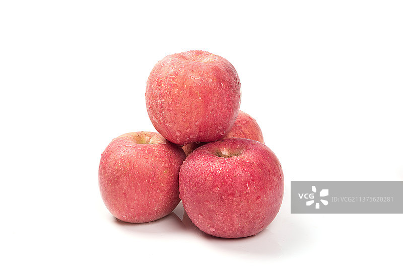 白色背景上的新鲜苹果图片素材