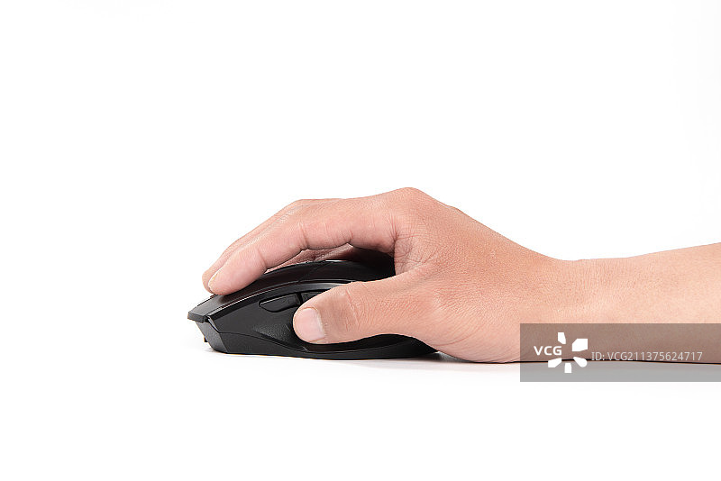 手握游戏鼠标特写图片素材