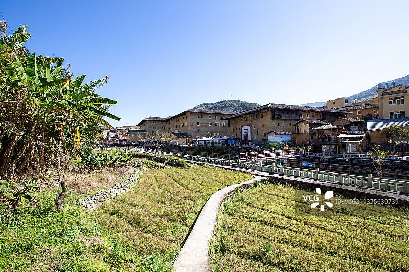 世界文化遗产、全国重点文物保护单位福建省漳州市南靖土楼之振福楼图片素材