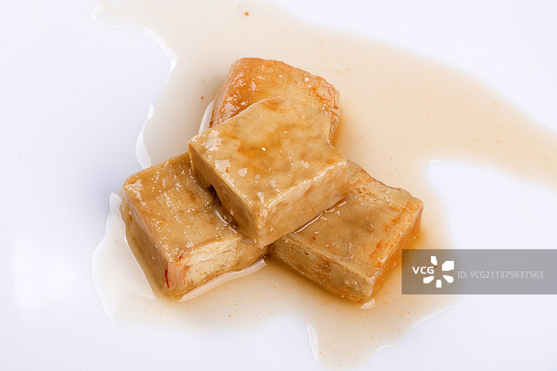 一盘腐乳酱豆腐特写图片素材