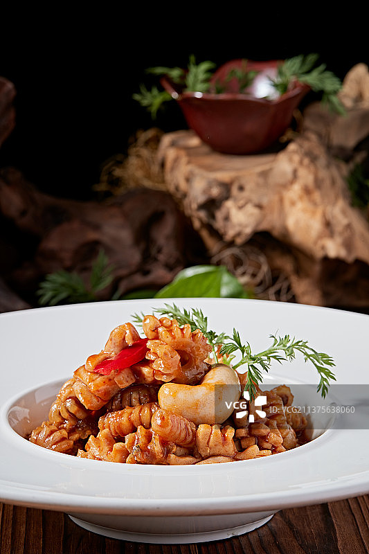 红烧鸡佛鹿鞭花图片素材