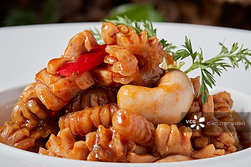 红烧鸡佛鹿鞭花图片素材