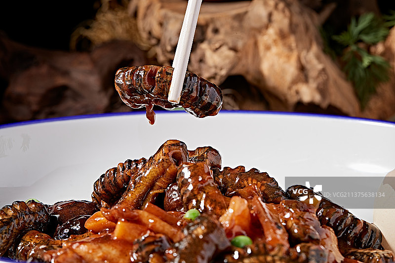 XO酱红烧鳝鱼段图片素材