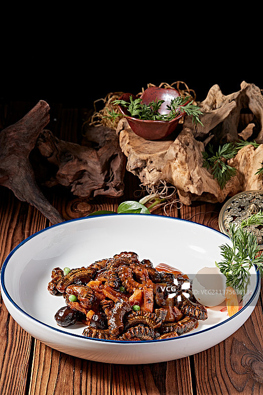 XO酱红烧鳝鱼段图片素材