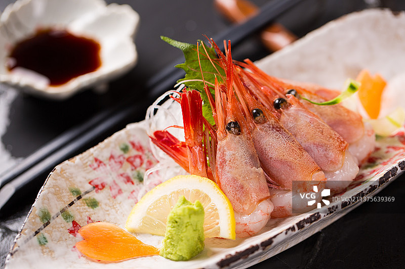 日本料理甜虾图片素材