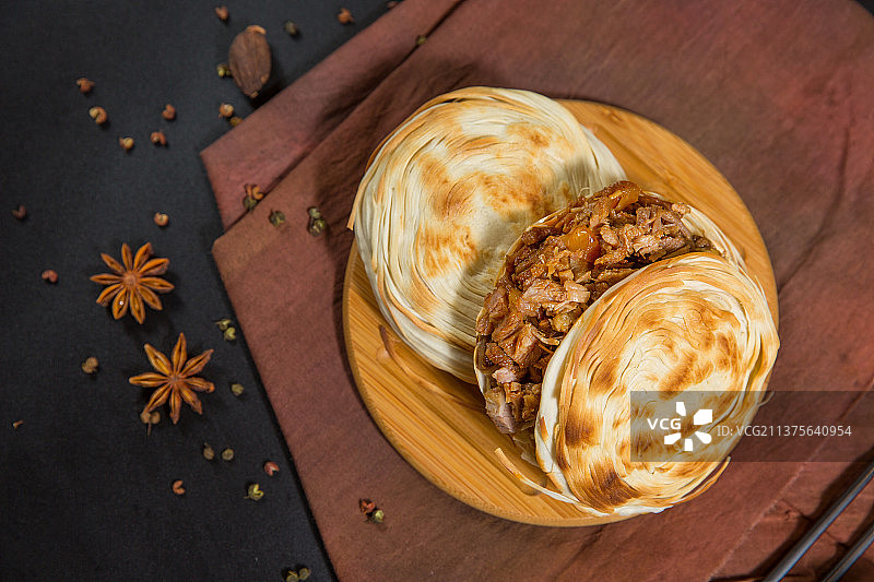 肉夹馍美味饼图片素材