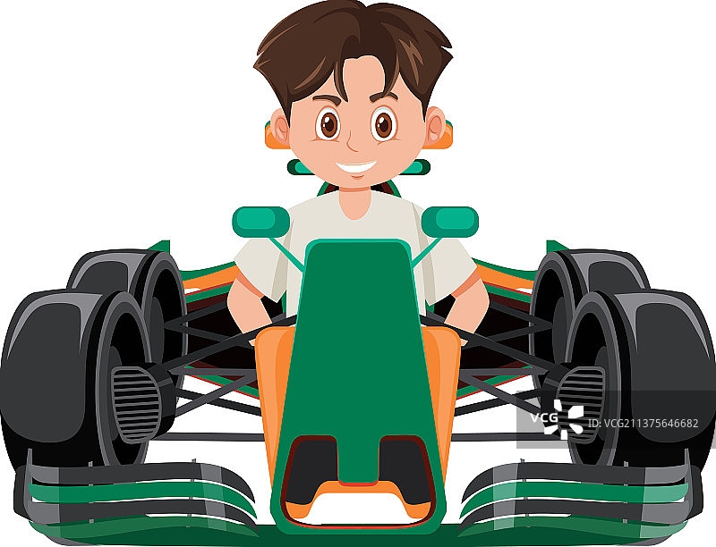 男人驾驶一级方程式赛车图片素材