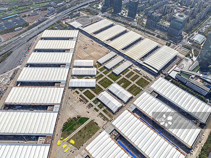 上海浦东新国际博览中心 新兴冠状病毒疫情集中隔离点 新冠 方舱图片素材