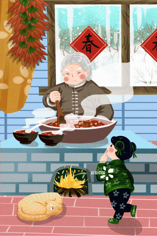 腊八节煮粥GIF动图图片素材