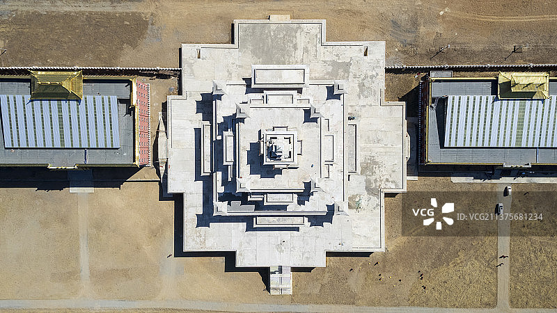 木雅大寺航拍图片素材