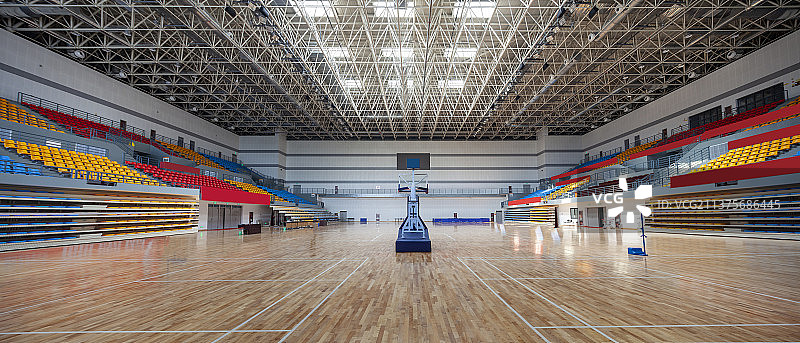 中国山东聊城嘉祥体育馆内景图片素材