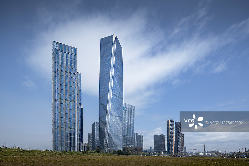 深圳前海中心地标世贸前海中心大厦顺丰总部大厦香江金融中心图片素材