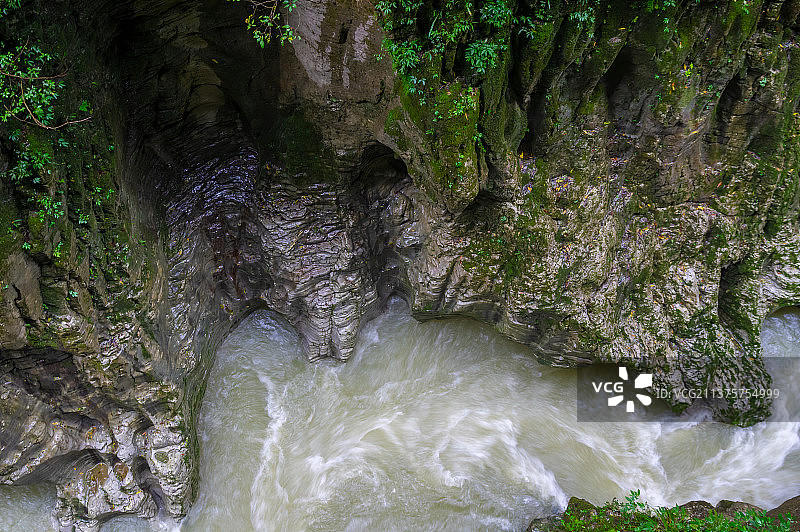 湖北恩施建始地心谷风景区秋季风光图片素材