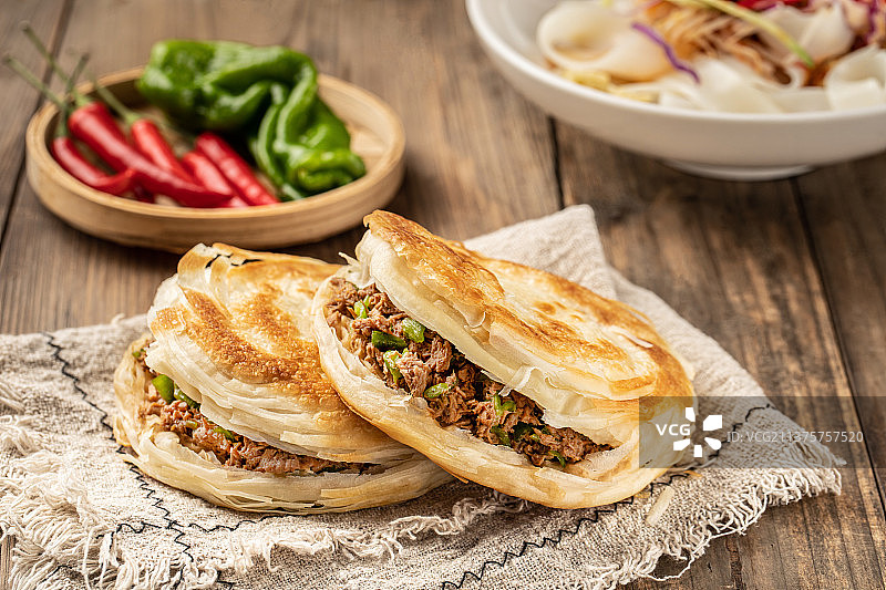 陕西肉夹馍与凉皮图片素材