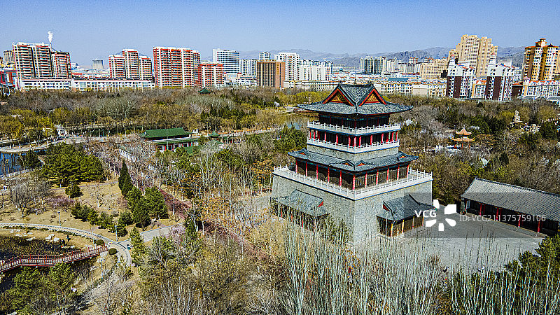 内蒙古乌海市海勃湾区人民公园建筑图片素材