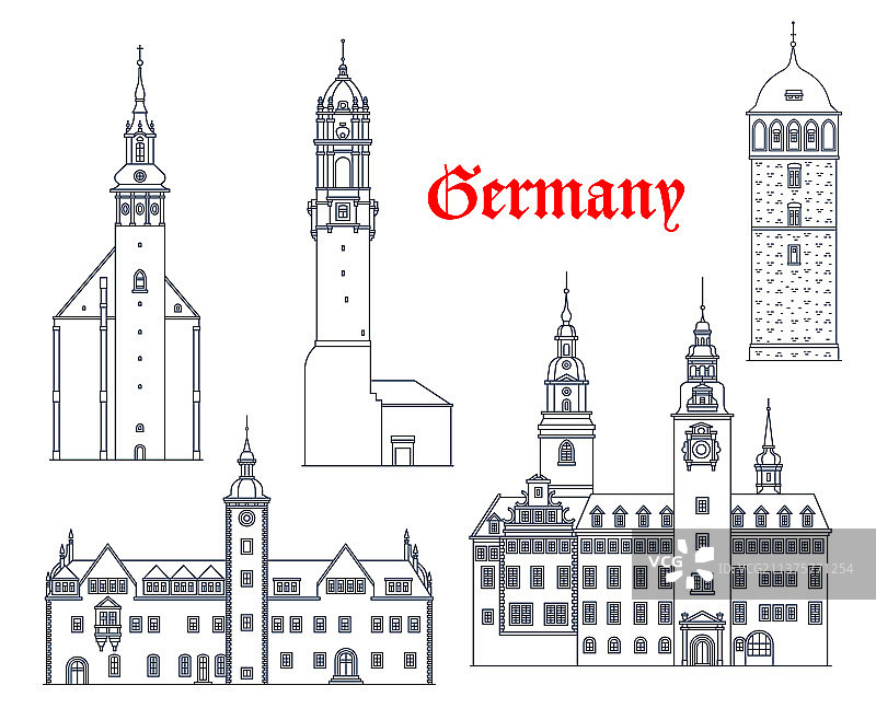 德国建筑：施内贝格、弗莱堡、开姆尼茨图片素材