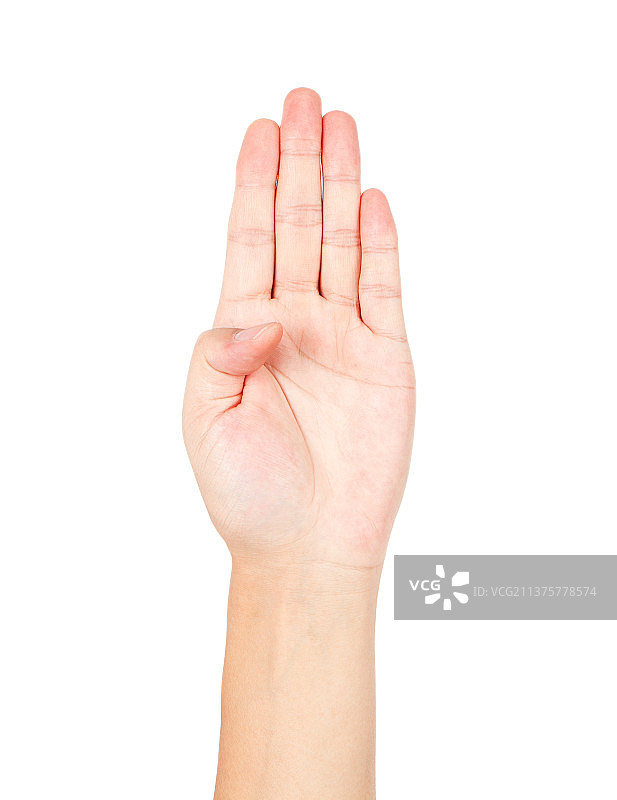 数字四的手势图片素材