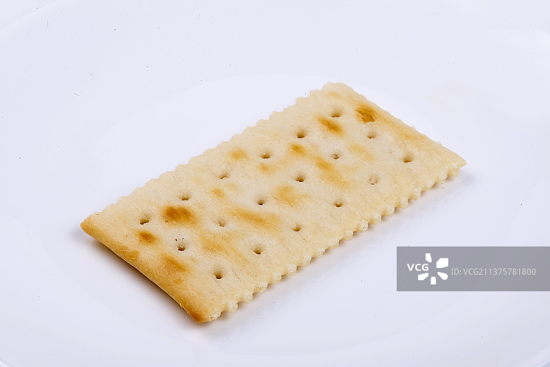 一盘苏打饼干与咖啡特写图片素材