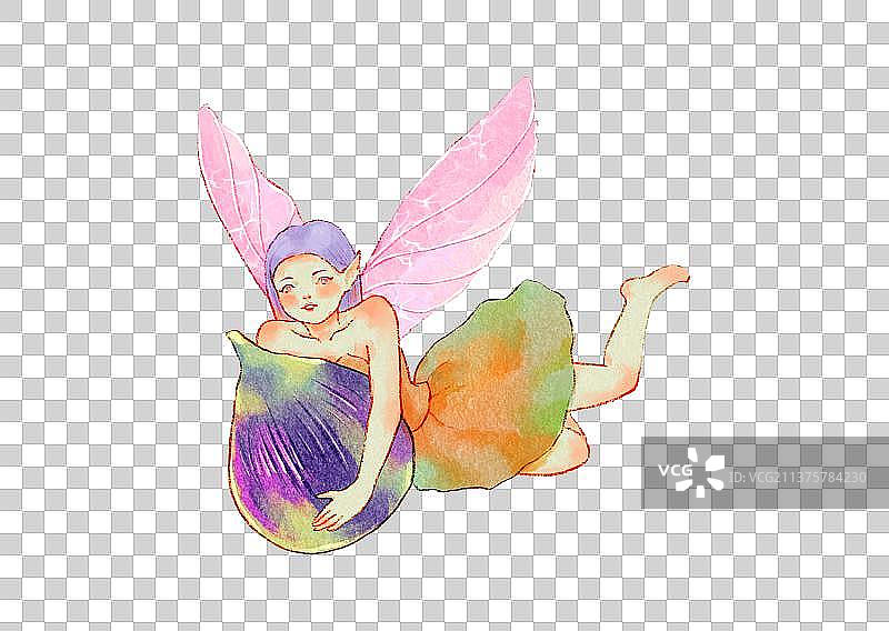 抱无花果的精灵图片素材