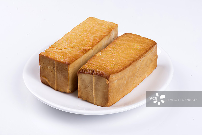 一盘豆腐干特写豆制品图片素材