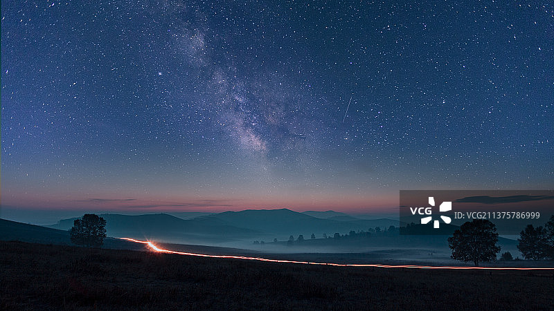 内蒙古：坝上草原星辰图片素材