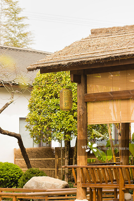 古朴的庭院园林景观图片素材