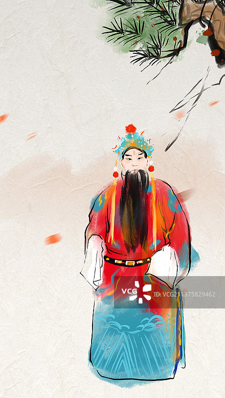 水墨宣纸肌理插画图片素材