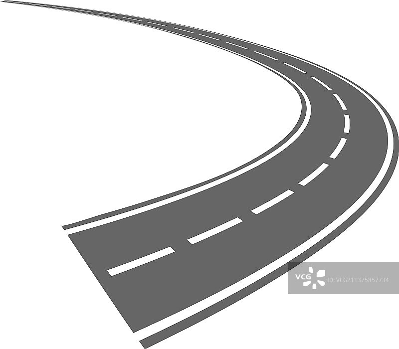 弯曲的道路：驾驶路径图片素材