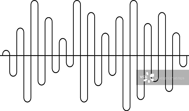 声波符号黑色音频电平线图片素材